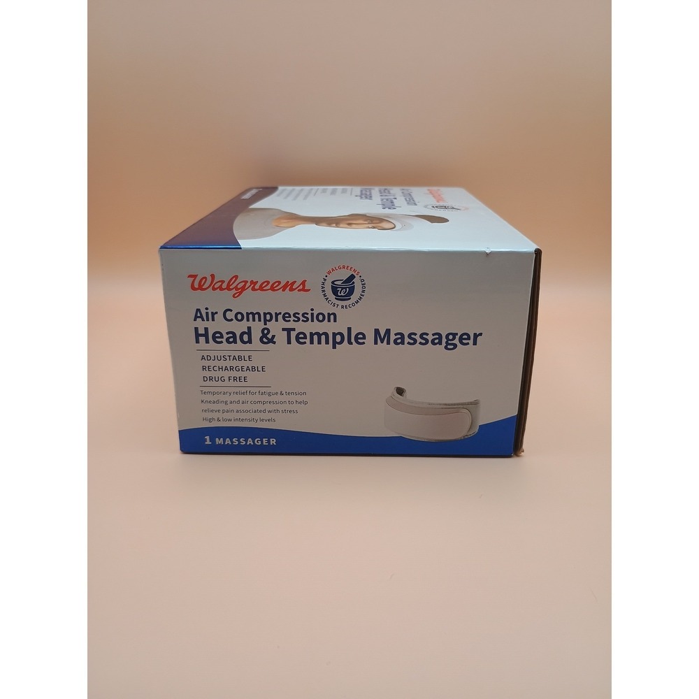 Walgreens Air‎ Compression Head & Temple Massager Adjustable Rechargeable White - Picture 2 of 6